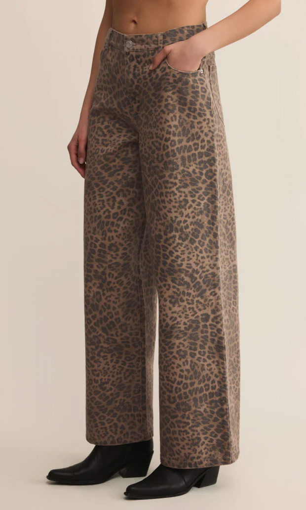 Marli Denim Leopard Pant