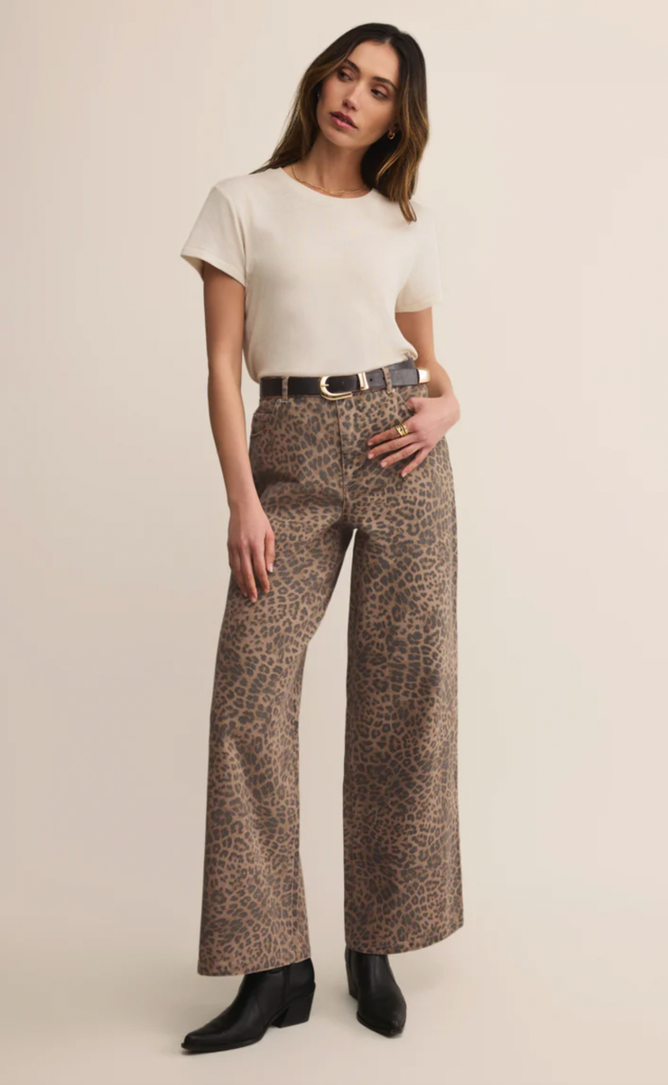 Marli Denim Leopard Pant