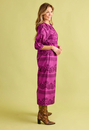 Madeleine Dress | Garden Motif Violet