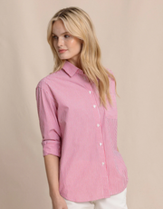 Katherine Stripe Shirt | Grenadine Red