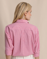 Katherine Stripe Shirt | Grenadine Red