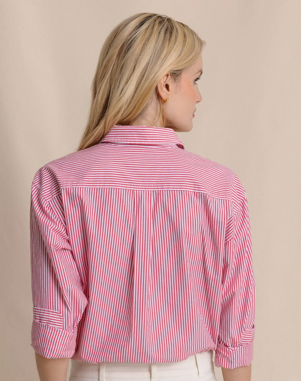Katherine Stripe Shirt | Grenadine Red