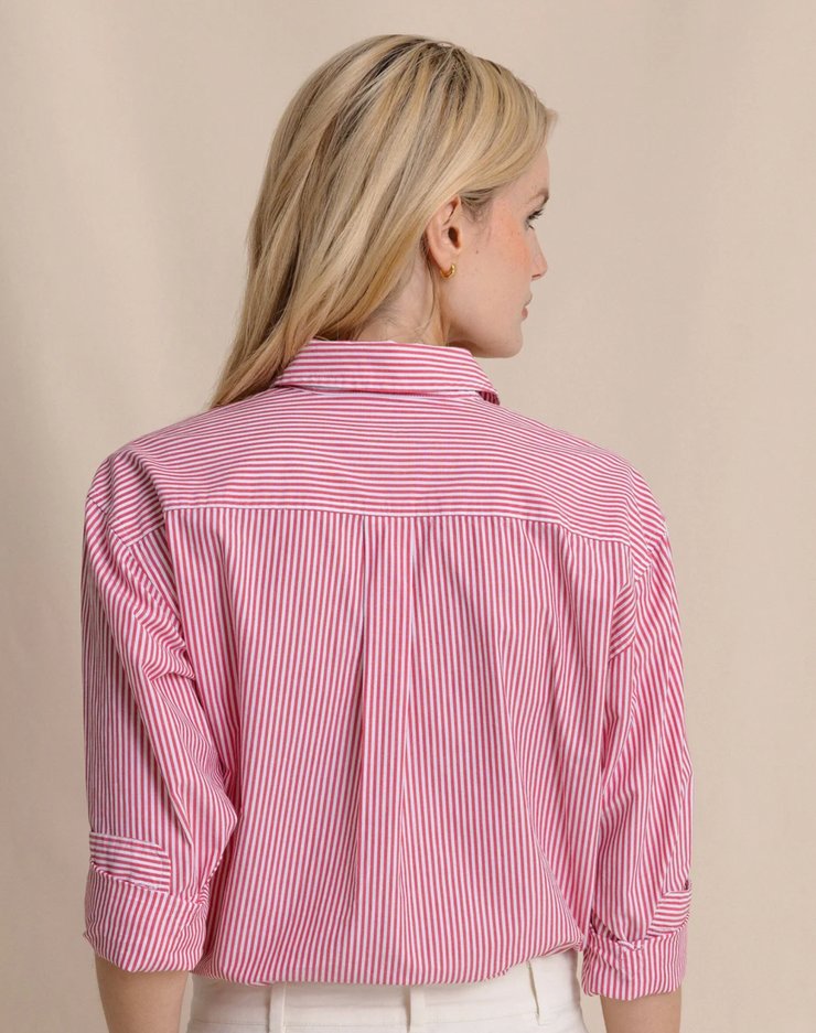 Katherine Stripe Shirt | Grenadine Red