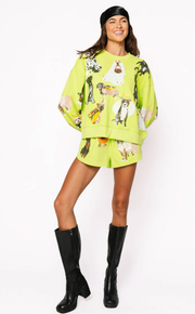 Lime Green Halloween Dogs Sweatshirt