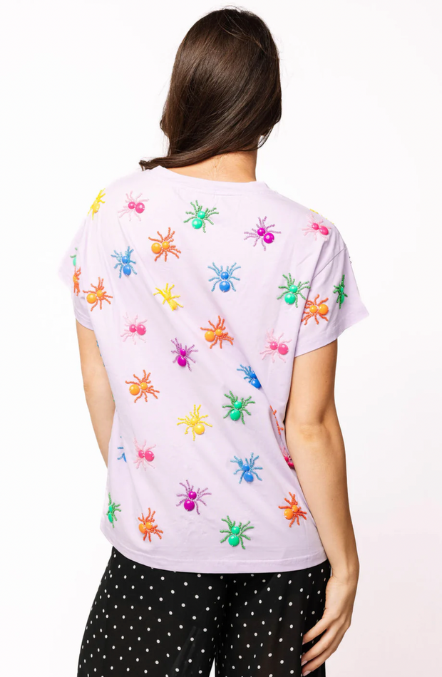 Lavender Multi Beaded Spider Tee
