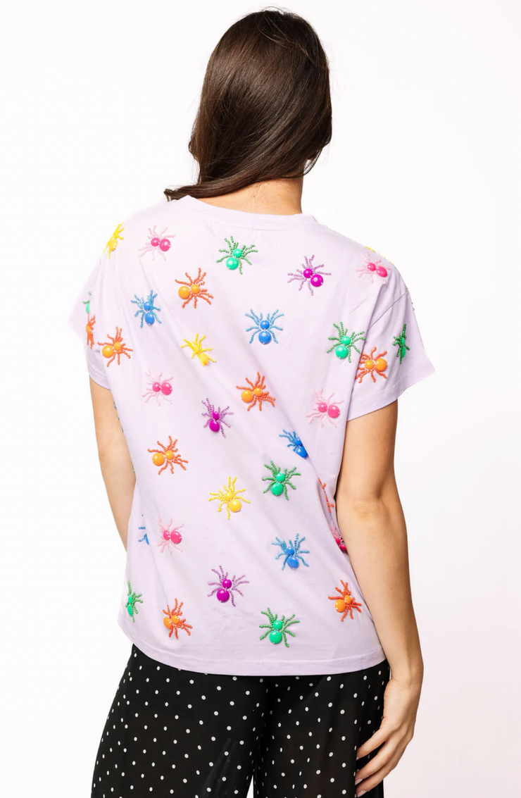 Lavender Multi Beaded Spider Tee