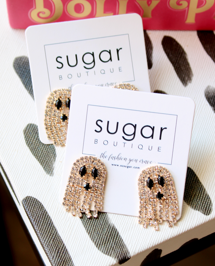 Boujee Rhinestone Ghost Earring