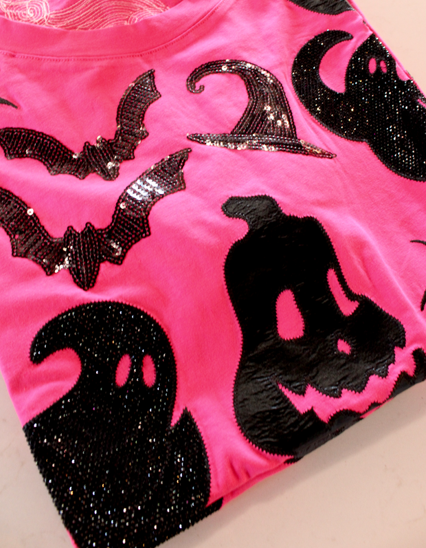 Hot Pink & Black Halloween Icon Tee