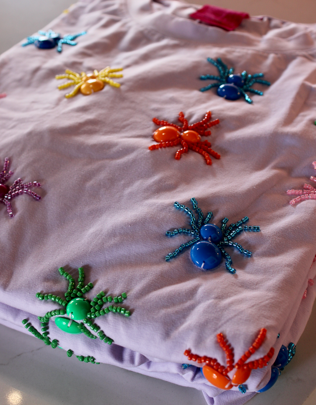 Lavender Multi Beaded Spider Tee