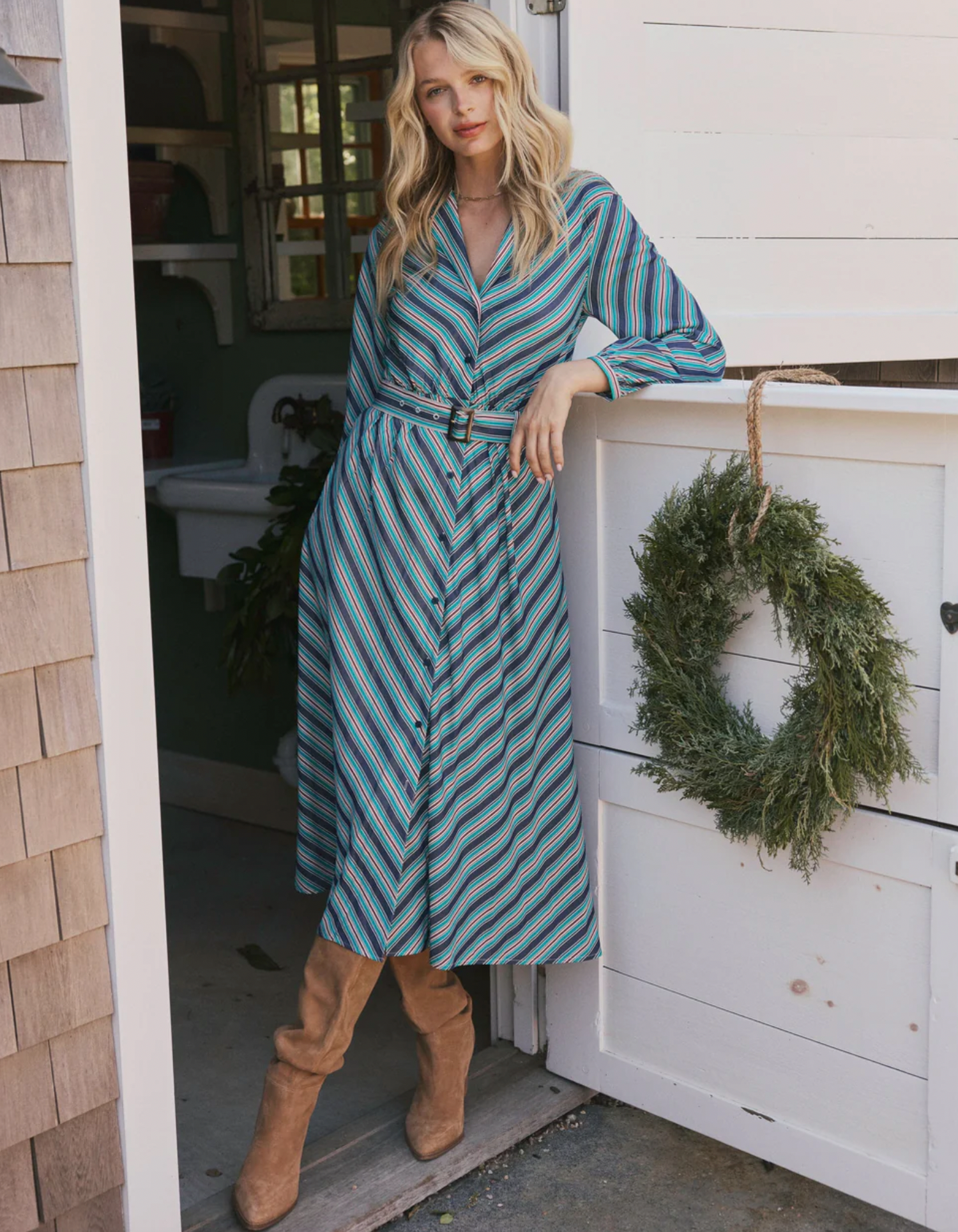 Clarissa Stripe Maxi Dress