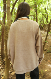 Momster Corded Sweatshirt | Latte