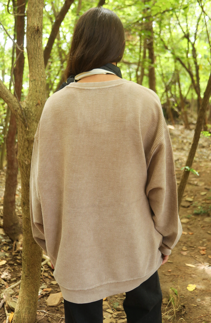 Momster Corded Sweatshirt | Latte
