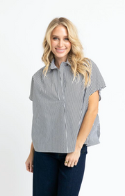 Tailgate Stripe Top | Black