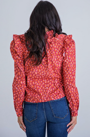 Vermont Leopard Ruffle Top