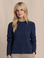 Connie Cable Knit Sweater | Dress Blue