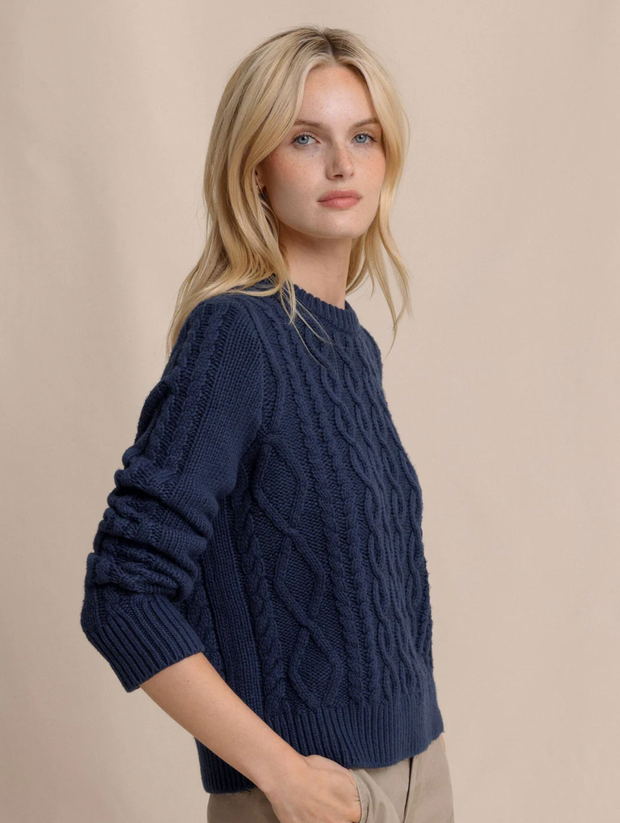 Connie Cable Knit Sweater | Dress Blue