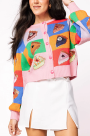 ::10/15 PREORDER:: Colorblock Piece of Pie Cardigan
