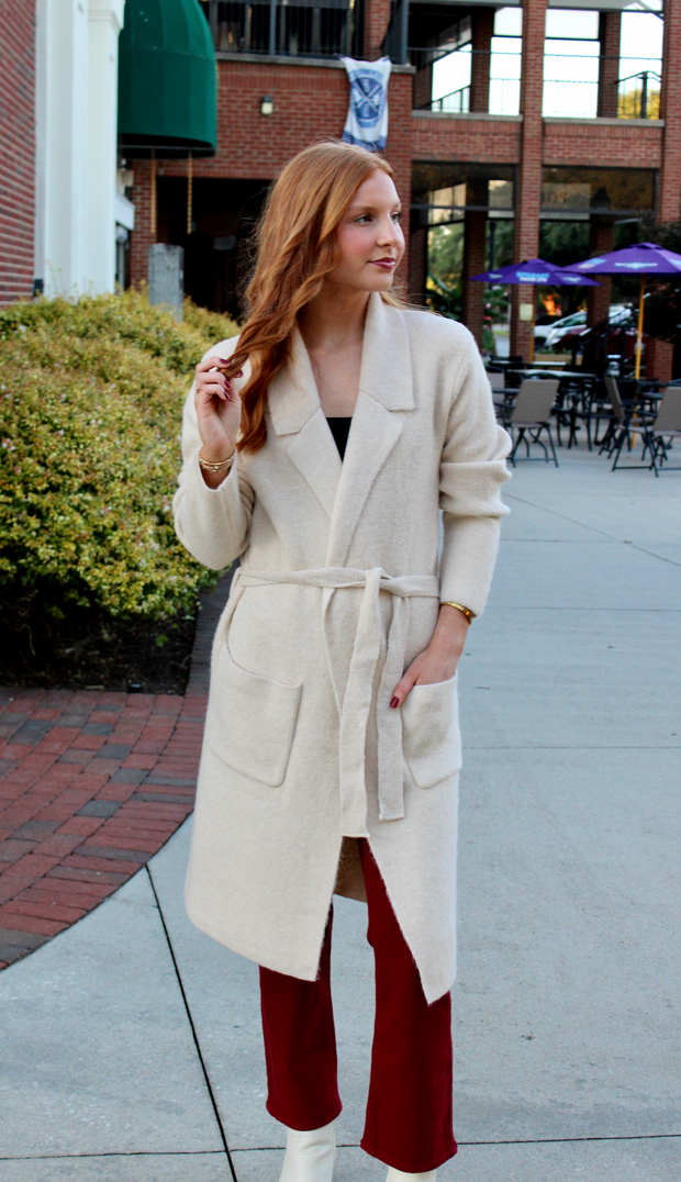 Aspen Soft Blend Belted Sweater Cardigan