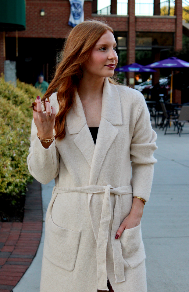 Aspen Soft Blend Belted Sweater Cardigan