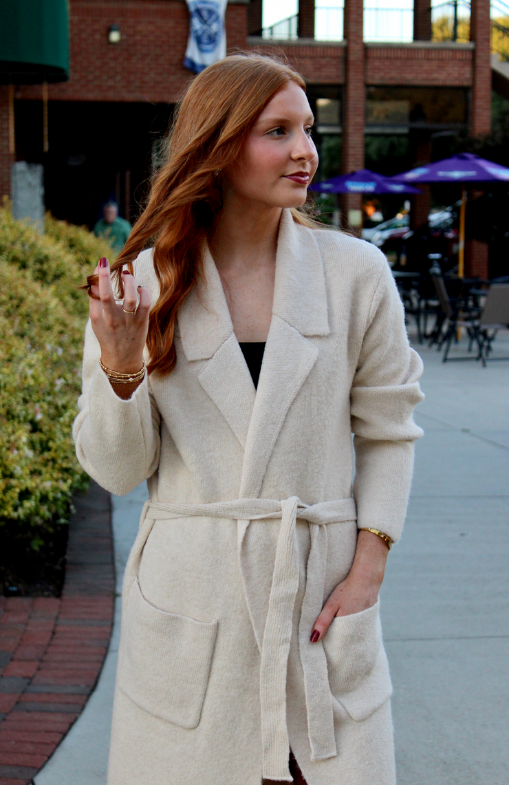 Aspen Soft Blend Belted Sweater Cardigan