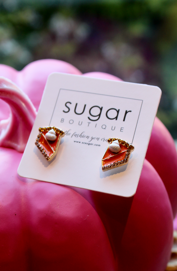 Pave Pumpkin Pie Stud