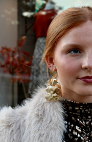 Fringy Fall Leaf Earring