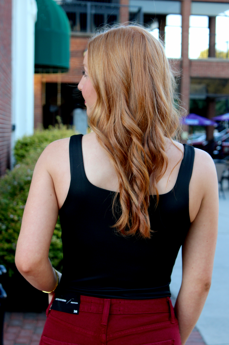 Solid Square Bodysuit | Black