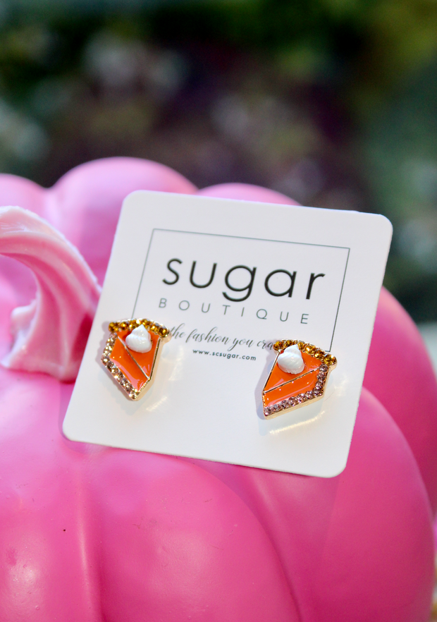 Pave Pumpkin Pie Stud