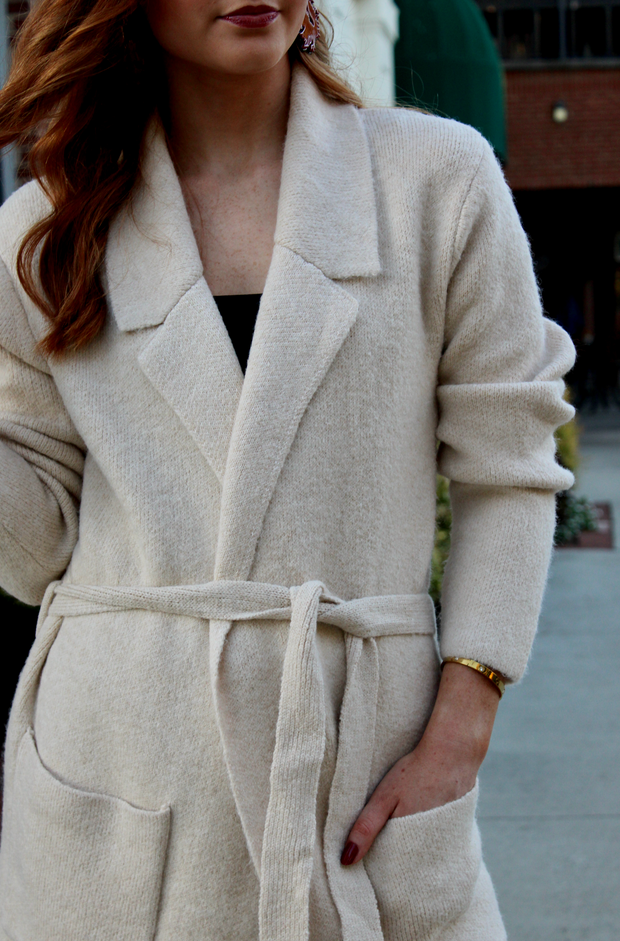 Aspen Soft Blend Belted Sweater Cardigan