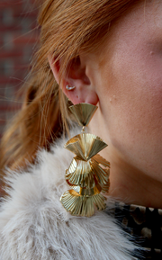 Fringy Fall Leaf Earring