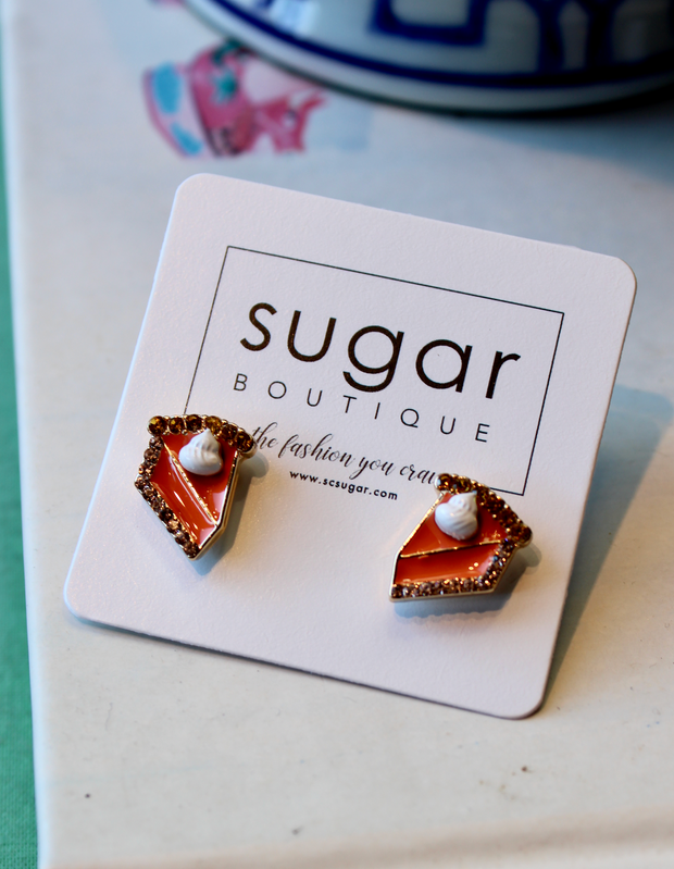 Pave Pumpkin Pie Stud