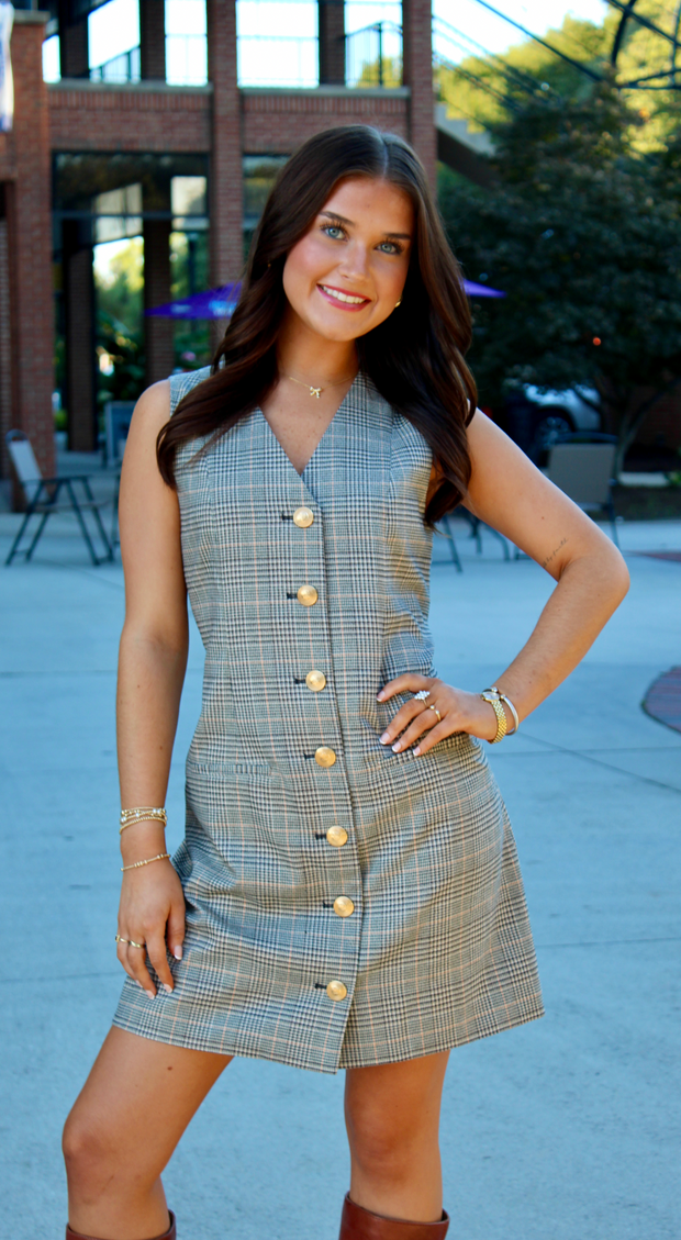 Upper East Side Plaid Dress