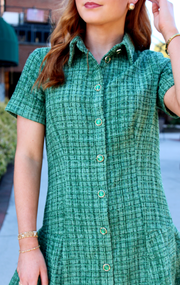 Morgan Tweed Dress | Green