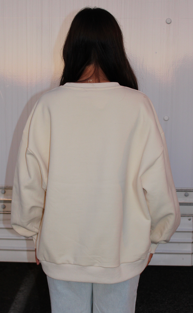Beige Shell Christmas Tree Sweatshirt