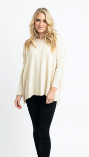 Essential Cashmere Blend Sweater | Ecru