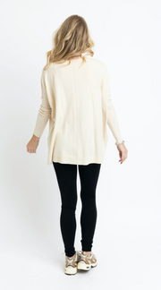 Essential Cashmere Blend Sweater | Ecru