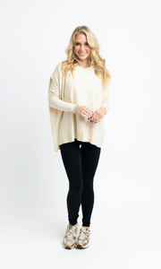 Essential Cashmere Blend Sweater | Ecru