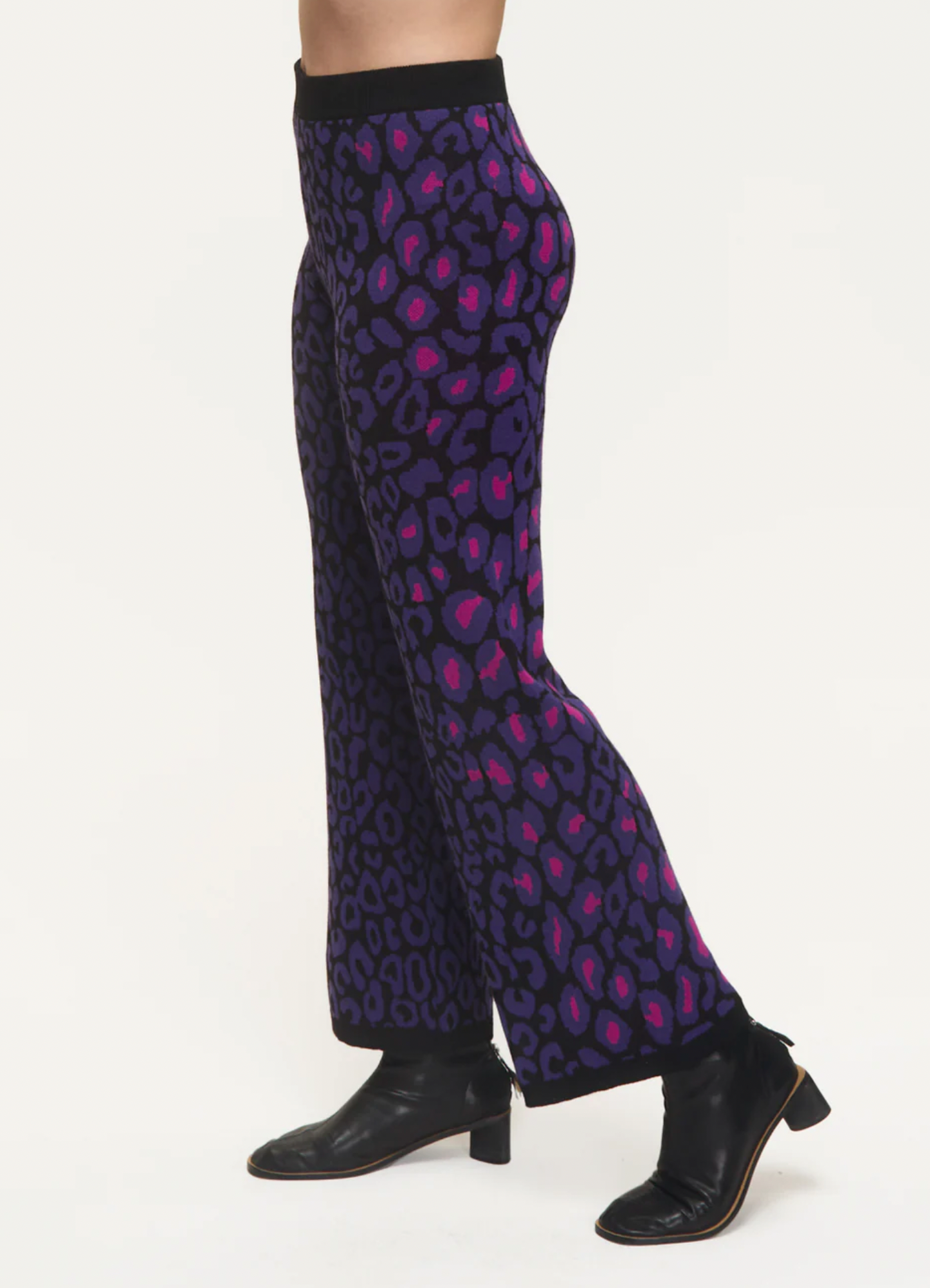 Leopard Sweater Pant | PURPLE MULTI