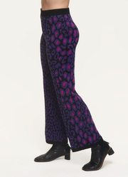 Leopard Sweater Pant | PURPLE MULTI