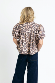 Lagos Denim Pleated Top