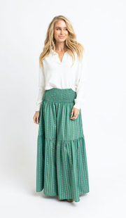 Green Vine Maxi Skirt