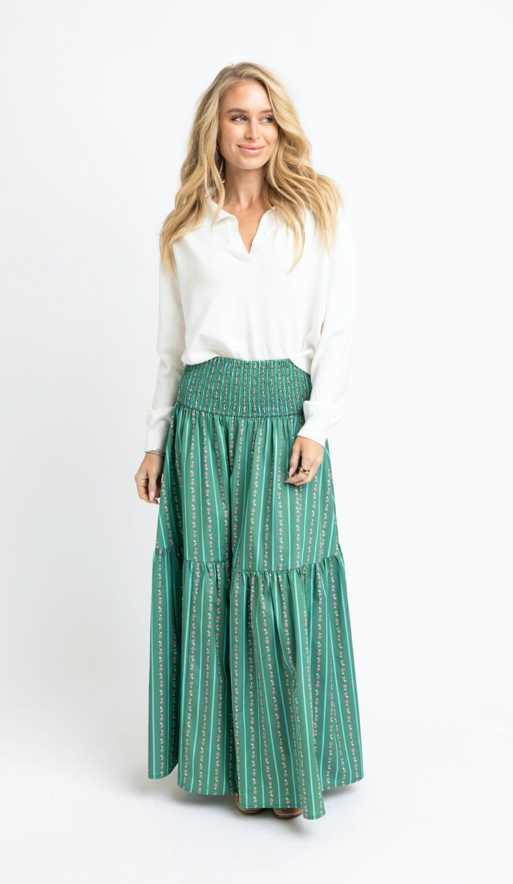 Green Vine Maxi Skirt