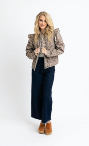 Kelly Ruffle Leopard Jacket