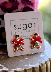 Gingerbread Man Stud Earring