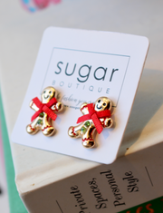Gingerbread Man Stud Earring