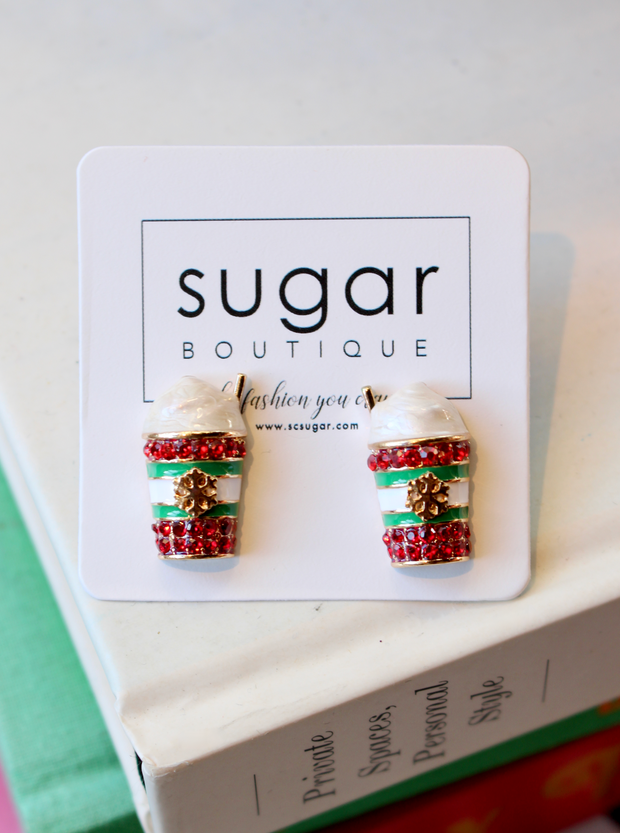 Christmas Latte Stud Earrings