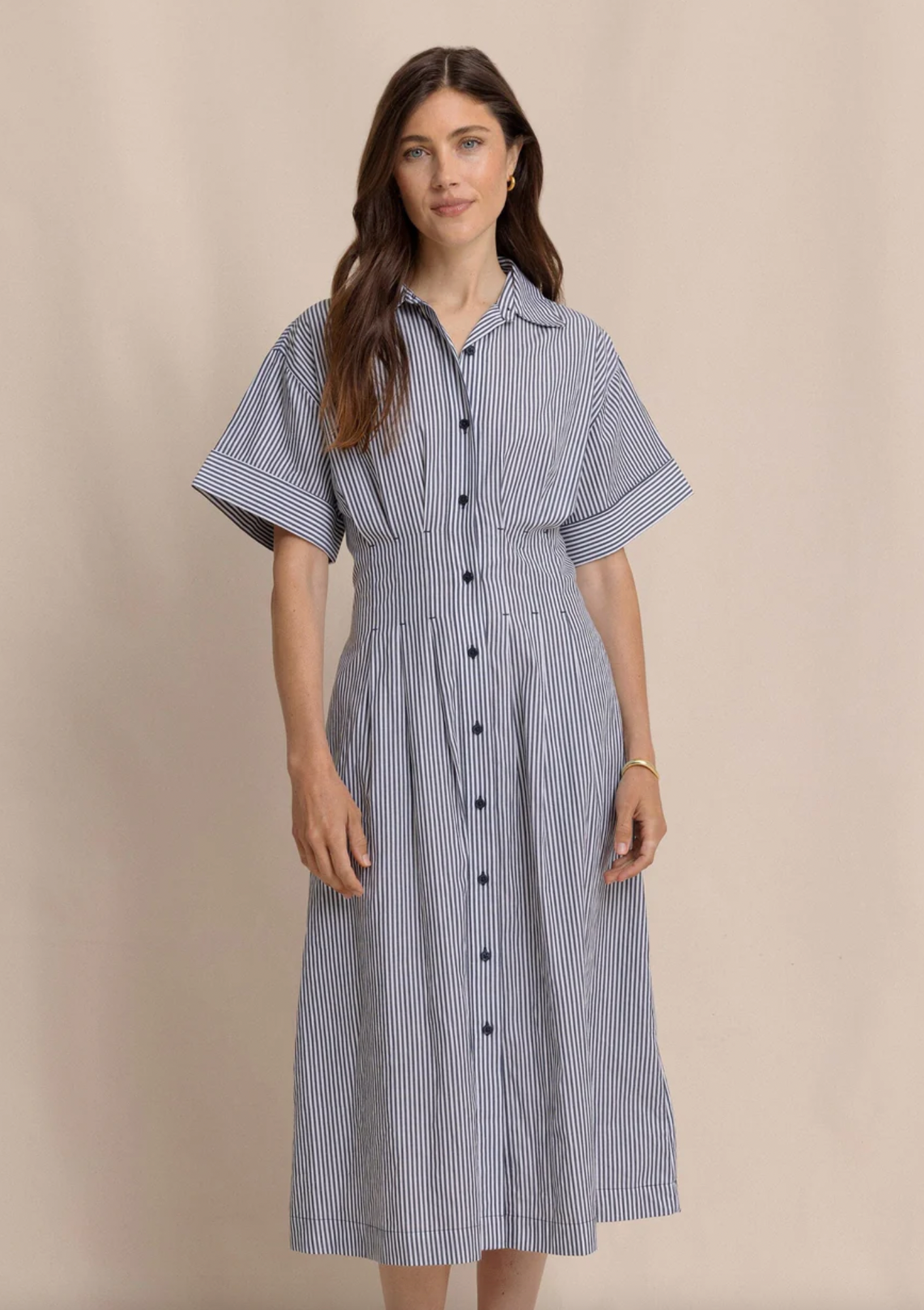 Bobbie Tucked Waist Shirtdress