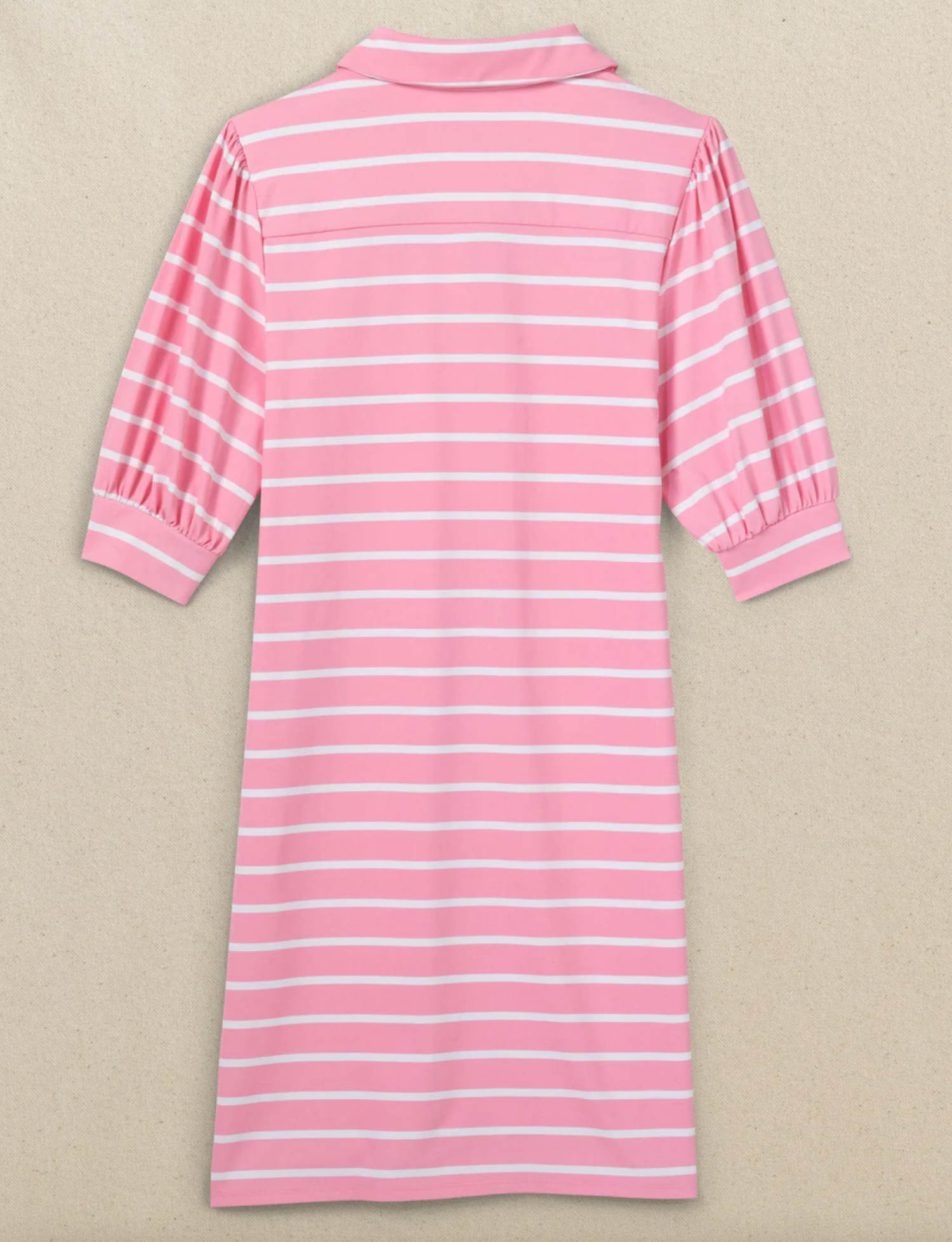 Trina Striped Performance Dress | Prism Pink
