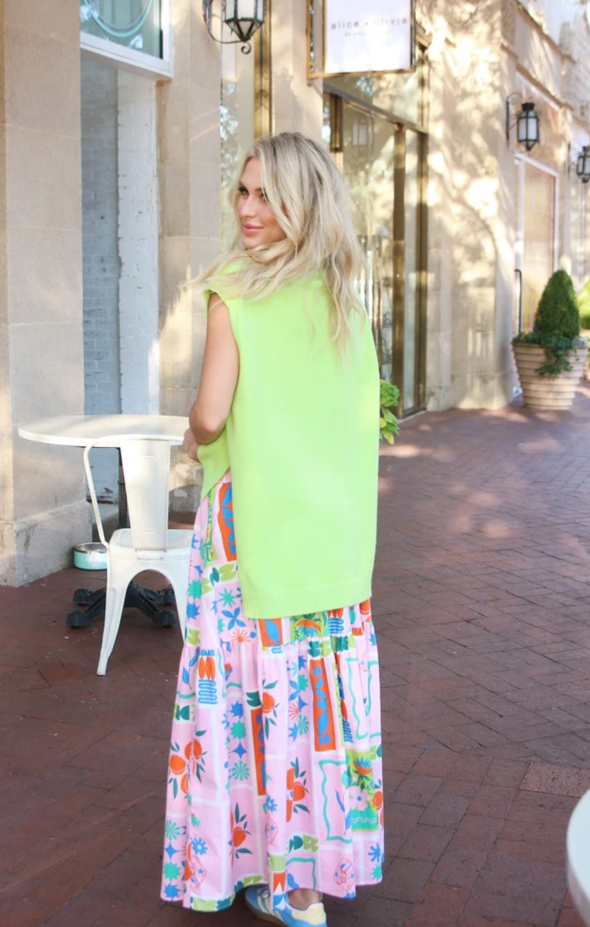 Selena Hi Lo Sleeveless Sweater | Citrine