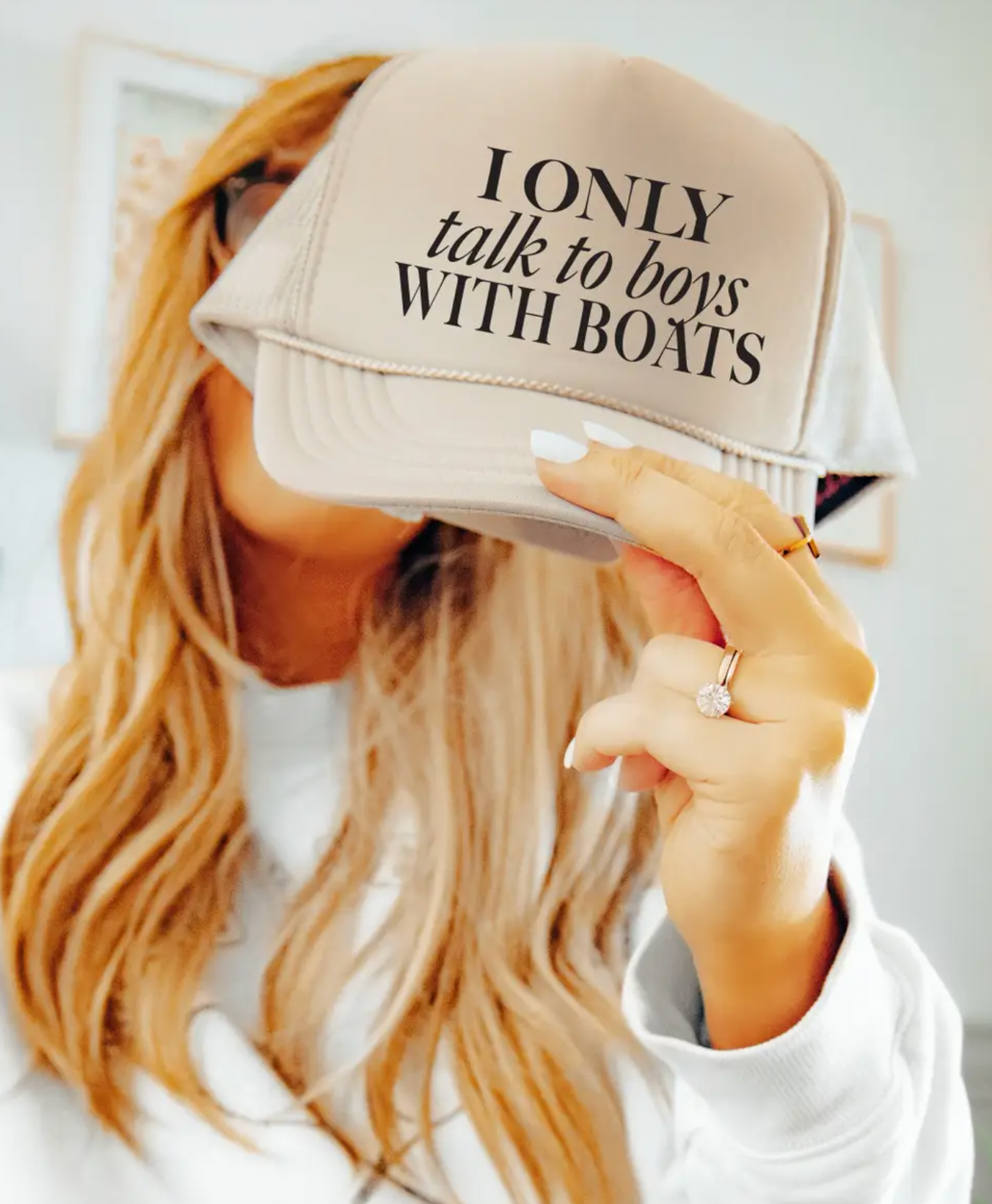 I Only Talk To Boys With Boats Hat